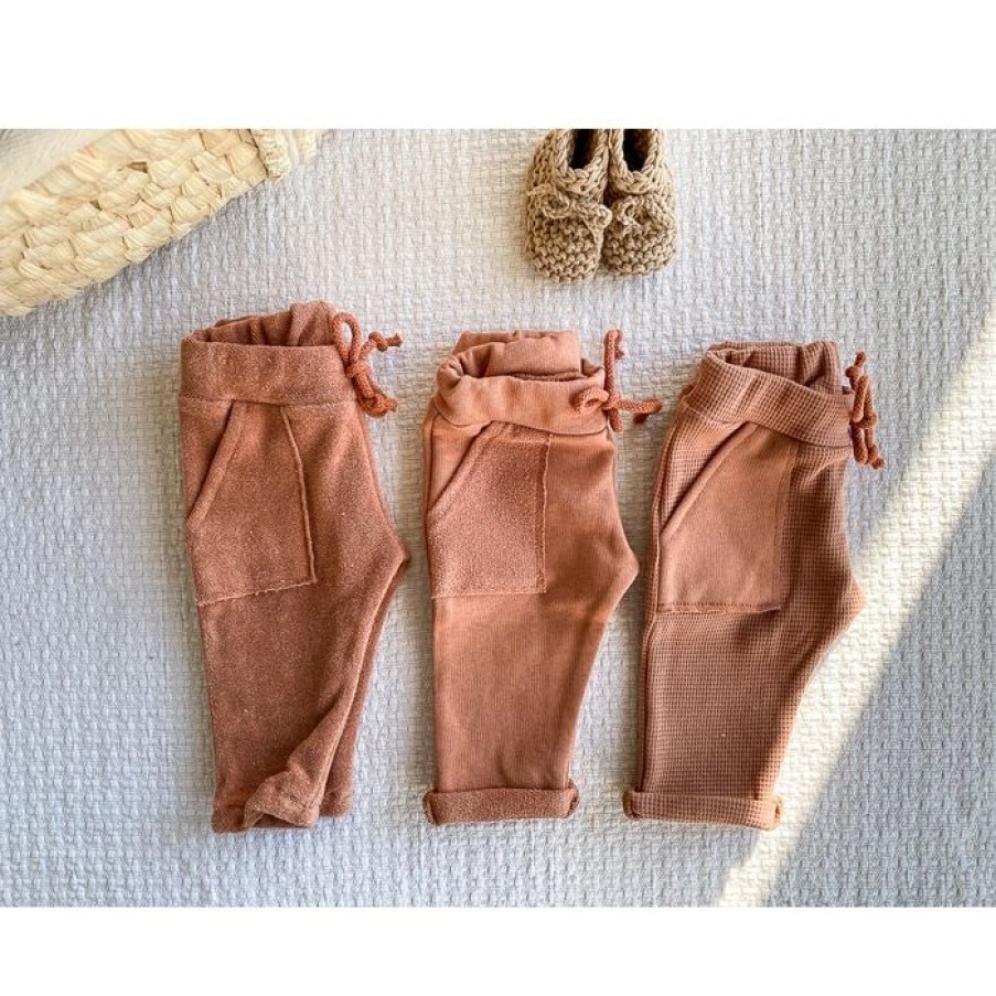 Clothing * | Evelina Apparel Dusty Terracotta French Terry Sweatpants