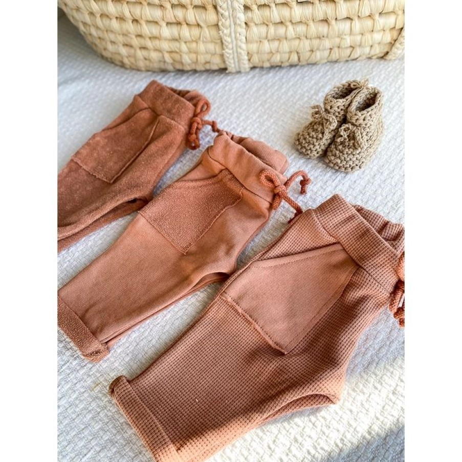 Clothing * | Evelina Apparel Dusty Terracotta French Terry Sweatpants