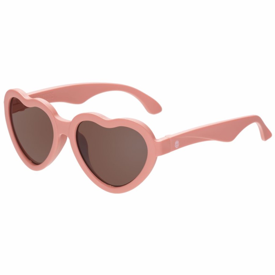 Headwear * | Babiators Can'T Heartly Wait Mauve Light Pink Hearts Sunglasses Headwear