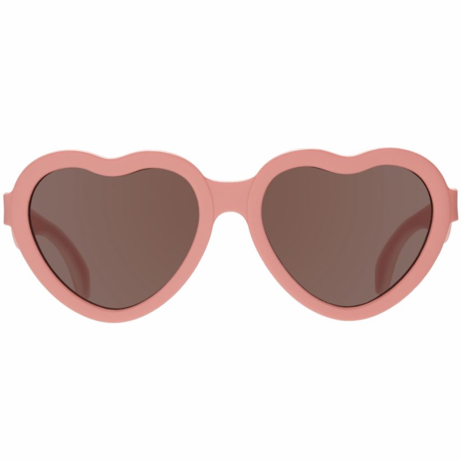 Headwear * | Babiators Can'T Heartly Wait Mauve Light Pink Hearts Sunglasses Headwear