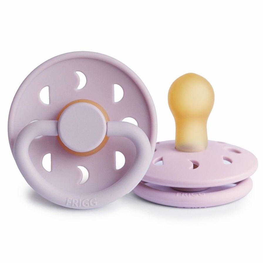 Pacifier Goods * | Frigg Pacifier Goods Soft Lilac Moon Phase Natural Pacifier