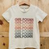 Clothing * | Morado Design Graphic Tees Girl Power Retro Repeat Natural Organic Tee