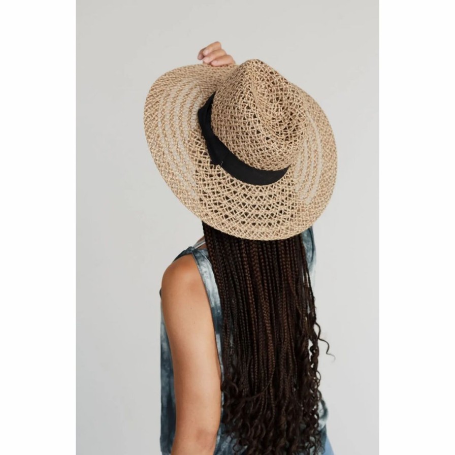 Women * | J+J Tan Whimsy Straw Hat