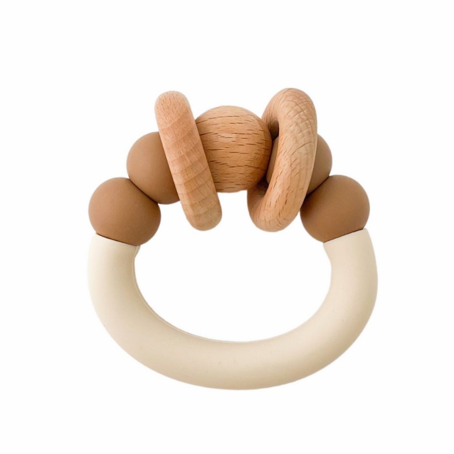 Toys * | Pretty Please Teethers Canyon Orbit Teething Ring Rattle Toy