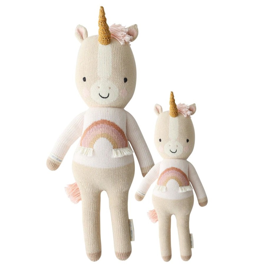 Dolls + Plushies * | Cuddle And Kind Zara The Unicorn Knit Handcrafted Little Doll