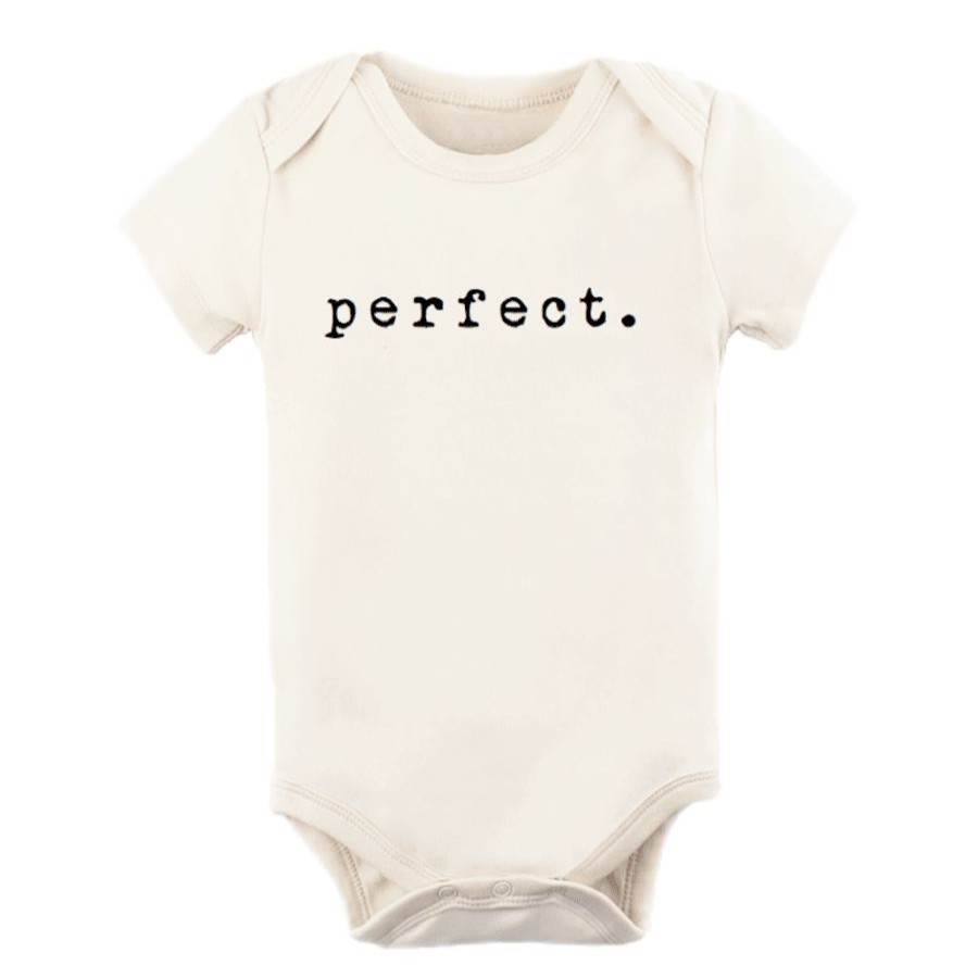 Clothing * | Tenth + Pine Perfect Black + Natural Organic Onesie