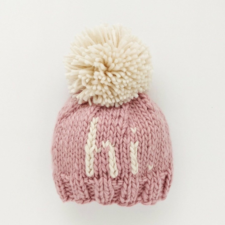 Clothing * | Huggalugs Hi Rosy Pink Knit Beanie Knits