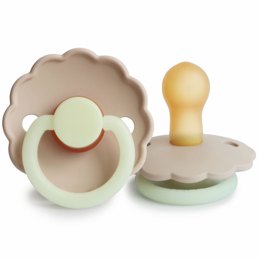 Pacifier Goods * | Frigg Croissant Night Daisy Natural Pacifier