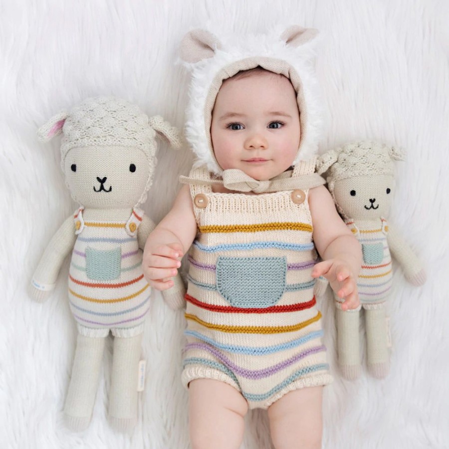 Dolls + Plushies * | Cuddle And Kind Avery The Lamb Knit Handcrafted Regular Doll