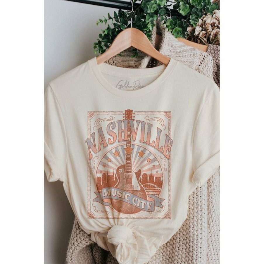 Women * | J+J Graphic Tees Nashville Cream Tee