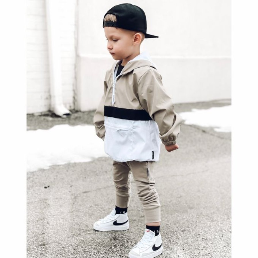 Clothing * | Little Bipsy Sand Pullover Windbreaker Outerwear