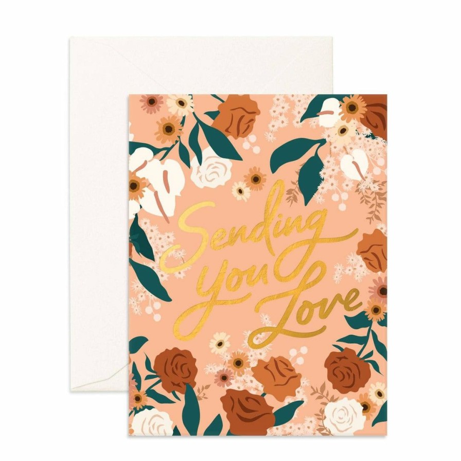 Party Time * | Fox + Fallow Party Time Sending Love Bella Rosa Greeting Card