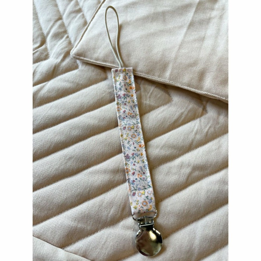 Pacifier Goods * | Mae + Skye Garden Liberty Of London Fabric Pacifier Clip