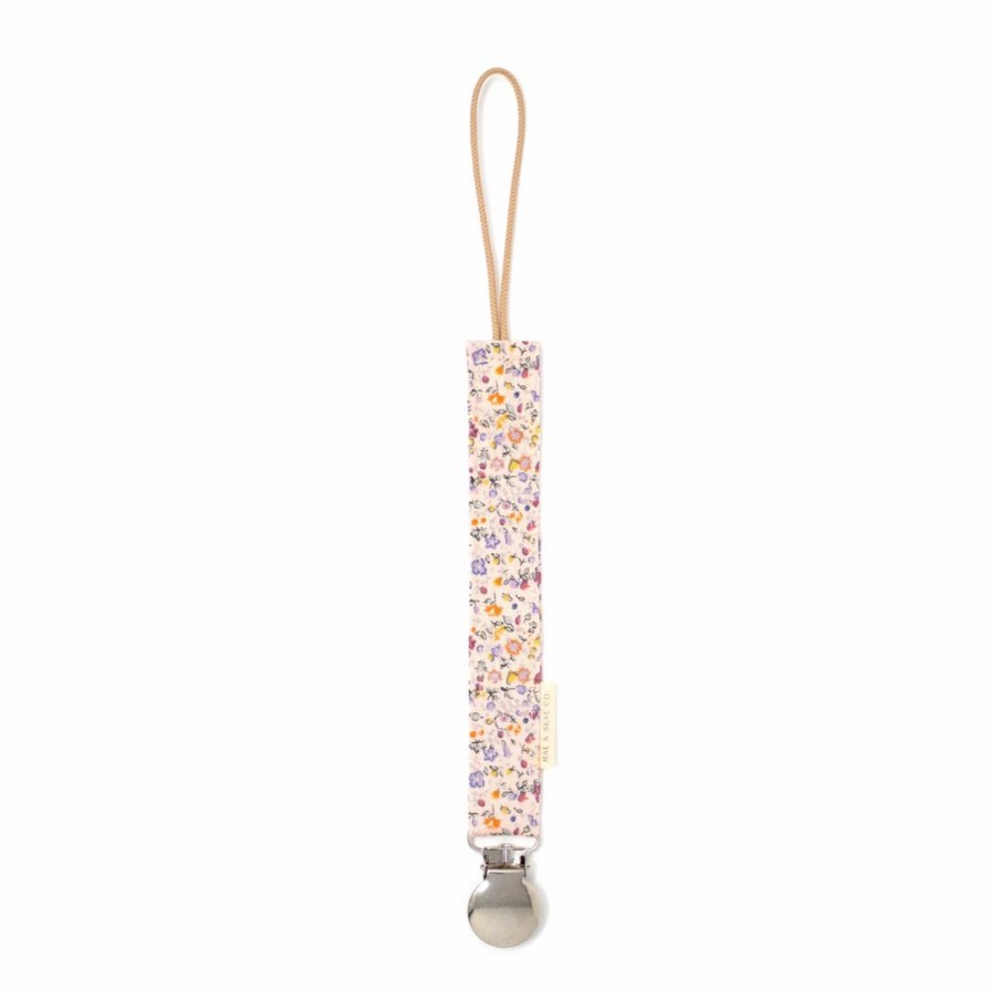 Pacifier Goods * | Mae + Skye Garden Liberty Of London Fabric Pacifier Clip