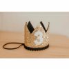 Party Time * | Cutest Little Party # 3 Gold Glitter + Black Pom Trim + White Glitter Crown