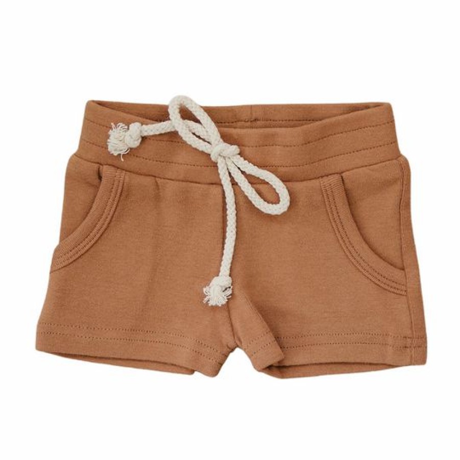 Clothing * | Mebie Baby Bottoms Honey Organic Cotton Pocket Shorts