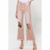 Women * | J+J Soft Pink Cropped Flare Jeans