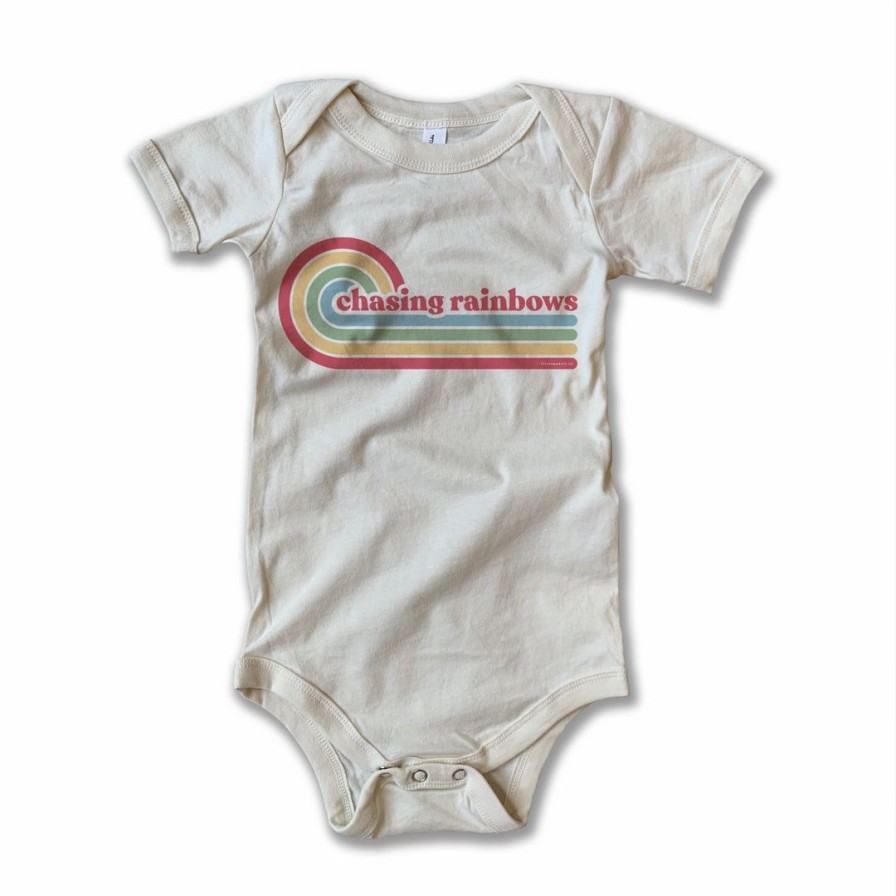 Clothing * | Rivet Apparel Bodysuits Chasing Rainbows Vintage Onesie