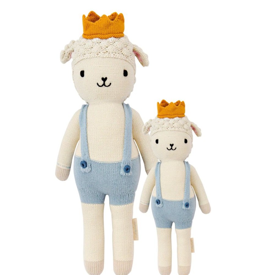 Dolls + Plushies * | Cuddle And Kind Sebastian The Lamb Knit Handcrafted Regular Doll Dolls + Plushies