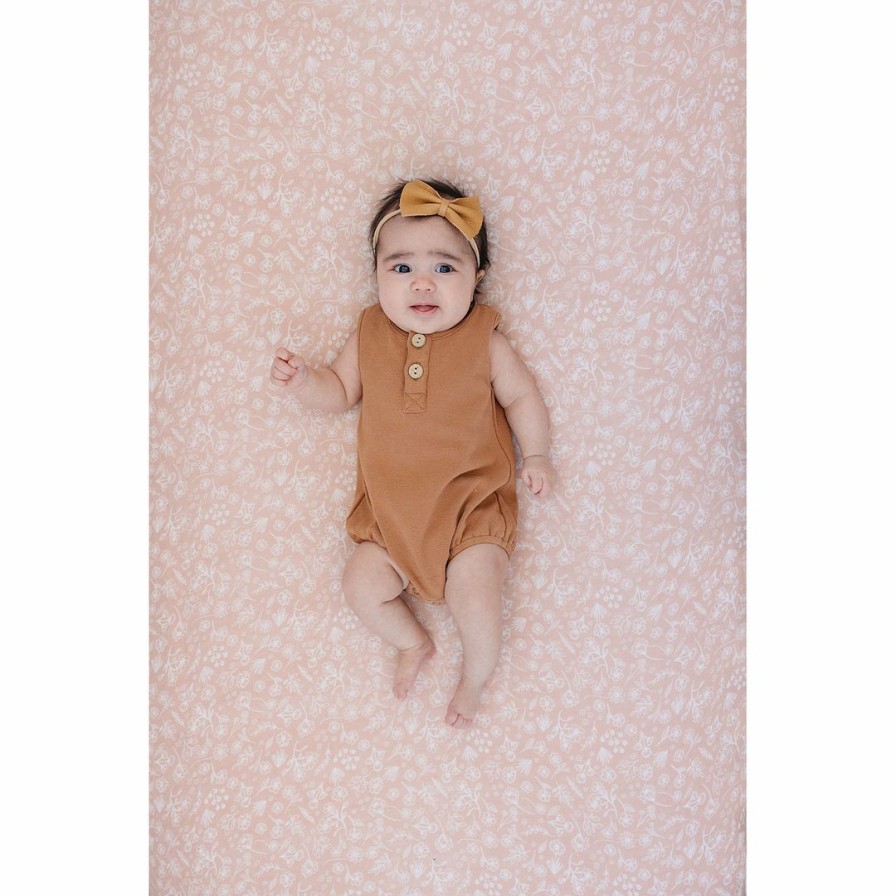 Clothing * | Mebie Baby Honey Organic Cotton Bubble Romper Overalls + Rompers